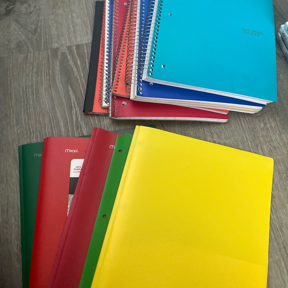Assorted Color Notebooks/Folders!